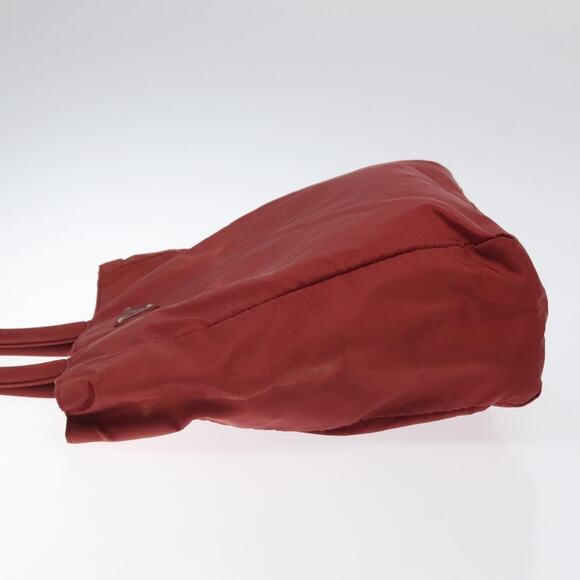 PRADA Hand Bag Nylon Red Silver - Picture 5 of 9